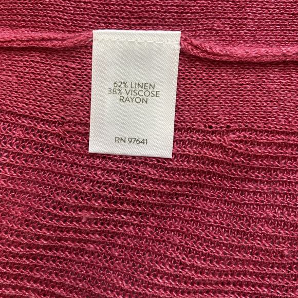 J Jill Sweater Womens Meidum NEW Linen Rayon Casual Knit Cardigan Office Career - Picture 7 of 9